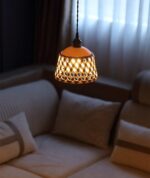Openwork Ceramic Pendant Swag Light - Image 12