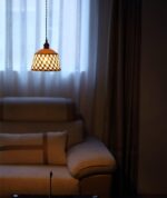 Openwork Ceramic Pendant Swag Light - Image 17