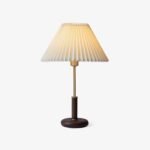 Pleated Walnut Table Lamp - Image 7