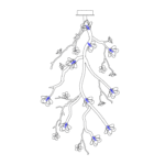 Large Long Branch Flower Chandelier - Image 12