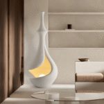 White Sere Vase Floor Lamp - Image 2