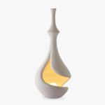 White Sere Vase Floor Lamp