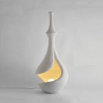 White Sere Vase Floor Lamp - Image 6