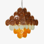 Retro Glass Disc Chandelier - Image 17