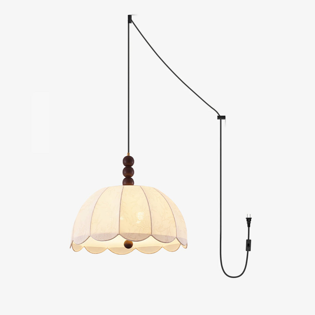 6514298789.jpg Blossom Fabric Swag Pendant Light - Image 1