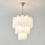 Frosted Glass Tubes Chandelier - Image 8