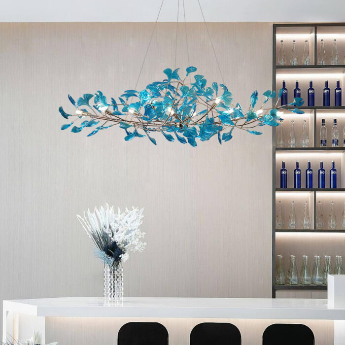 Acrylic Ginkgo Leaf Chandelier - Image 6