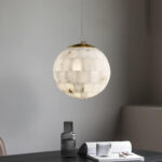 Alabaster Ball Pendant Light - Image 2