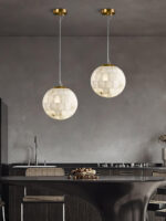 Alabaster Ball Pendant Light - Image 13