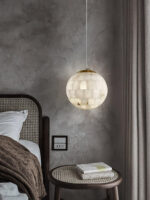 Alabaster Ball Pendant Light - Image 9