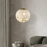 Alabaster Ball Pendant Light - Image 3
