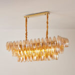 Amber Prism Glass Chandelier - Image 2