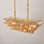 Amber Prism Glass Chandelier - Image 5