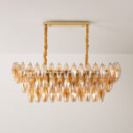 Amber Prism Glass Chandelier - Image 8