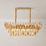 Amber Prism Glass Chandelier - Image 9