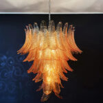 Amber Leaf Cascade Chandelier - Image 3