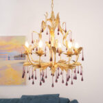 Amethyst Drops Glass Chandelier - Image 3