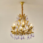 Amethyst Drops Glass Chandelier - Image 13