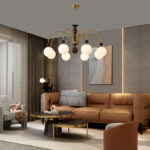 Archway Walnut Color Chandelier - Image 6