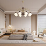 Archway Walnut Color Chandelier - Image 7