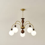 Archway Walnut Color Chandelier - Image 4