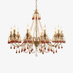 Aureate Amber Crystal Chandelier