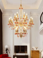 Aureate Amber Crystal Chandelier - Image 15
