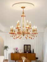 Aureate Amber Crystal Chandelier - Image 14
