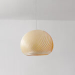 Aurora Whorl Wood Pendant Lamp - Image 10