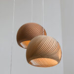 Aurora Whorl Wood Pendant Lamp - Image 11