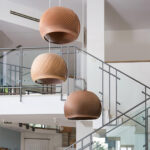 Aurora Whorl Wood Pendant Lamp - Image 5