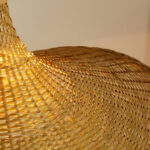 Rattan Weave Hat Pendant Light - Image 7