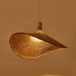 Rattan Weave Hat Pendant Light - Image 5