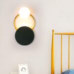 Black Circular Rings Wall Lamp - Image 2