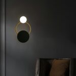 Black Circular Rings Wall Lamp - Image 9