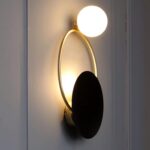 Black Circular Rings Wall Lamp - Image 3