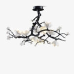 Black Copper Tree Chandelier - Image 15