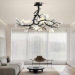 Black Copper Tree Chandelier - Image 2