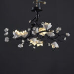 Black Copper Tree Chandelier - Image 9