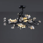 Black Copper Tree Chandelier - Image 14