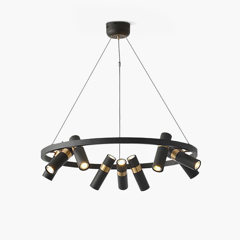 Black_Mutil_Pipe_Chandelier.jpg Black Mutil Pipe Chandelier - Image 1