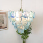 Blue Murano Disc Chandelier - Image 16