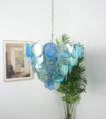 Blue Murano Disc Chandelier - Image 18