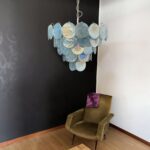Blue Murano Disc Chandelier - Image 12