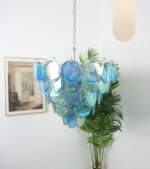 Blue Murano Disc Chandelier - Image 6