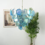 Blue Murano Disc Chandelier - Image 17