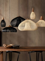 Braided Rattan Swag Pendant Lamp - Image 15