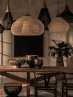 Braided Rattan Swag Pendant Lamp - Image 20