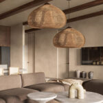 Braided Rattan Swag Pendant Lamp - Image 9