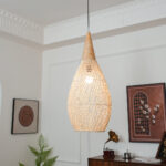 Braided Rattan Swag Pendant Lamp - Image 7